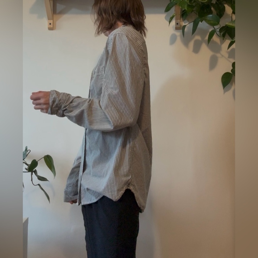 Vintage cotton striped Button-Up Shirt - Picture 2 of 6